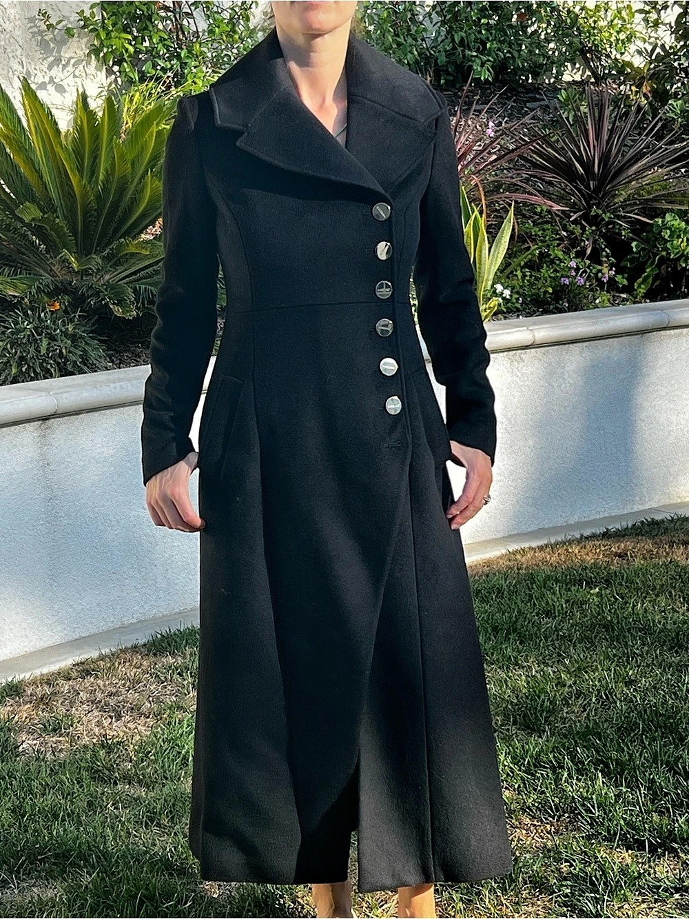 Marciiano Black Wool Blend Midi Dress Size XS Like New